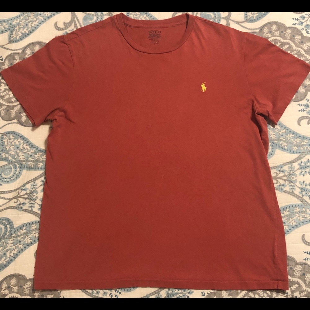 POLO R. LAUREN EST 1967 Large T-Shirt Yellow horse